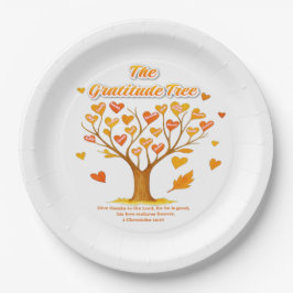 Prato De Papel Placa de papel "Árvore de Gratidão"