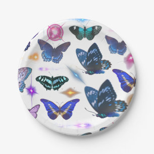 Prato De Papel Placa de papel borboleta entonada