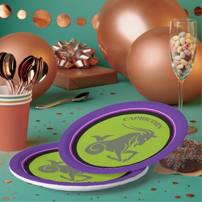 Prato De Papel Placa de Papel Capricórnio (Múltiplo)