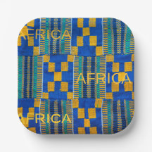 Placa de Papel Casado com Impressão africano