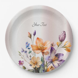 Prato De Papel Placa de papel Colorida das Flores de Mola