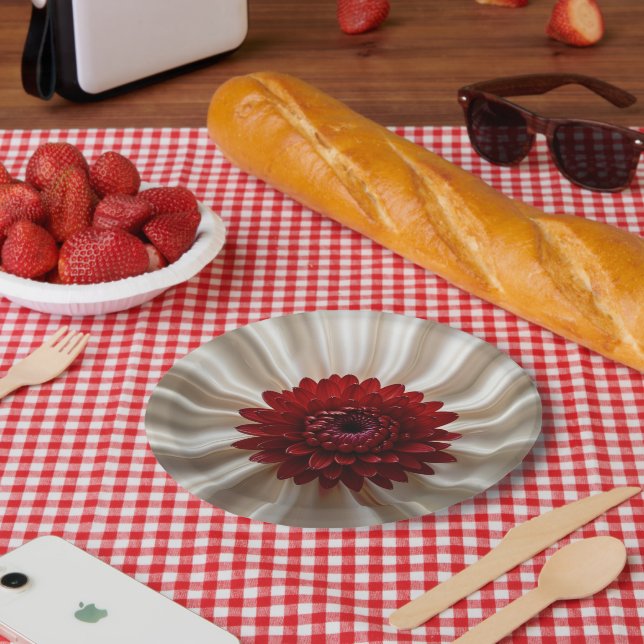 Prato De Papel Placa de papel com Design de cores Japanase (Piquenique)