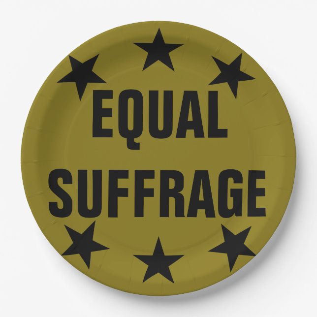 Prato De Papel Placa de papel comemorativa de Suffrage Pin histór (Frente)
