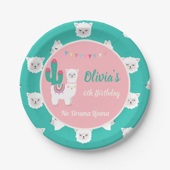 Prato De Papel Placa de papel cor-de-rosa do lama (Frente)