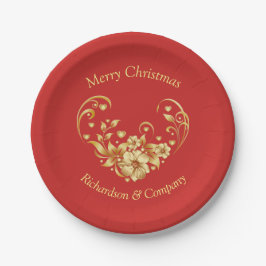 Prato De Papel Placa de papel da festa de natal corporativa