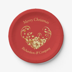 Prato De Papel Placa de papel da festa de natal corporativa