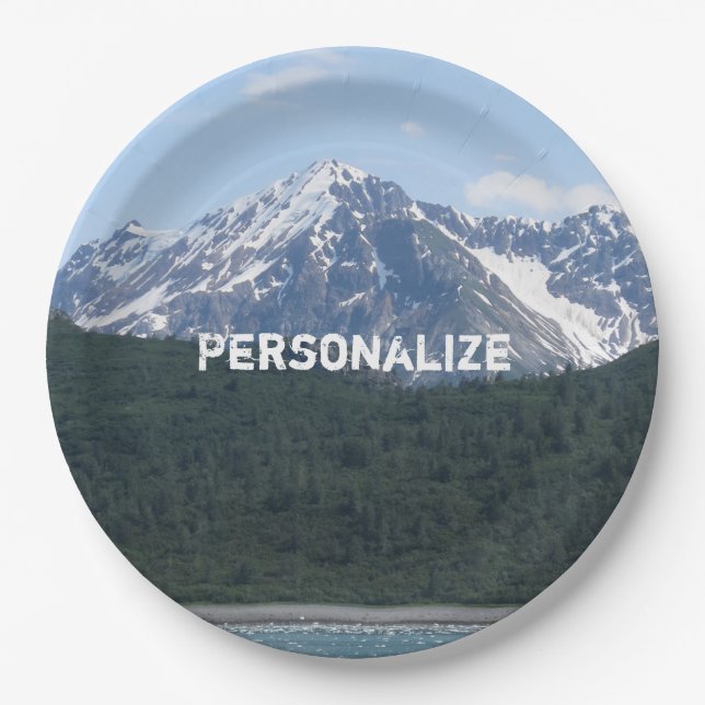 Prato De Papel Placa de papel da montanha (Frente)