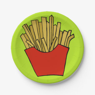 Prato De Papel Placa de papel das batatas fritas