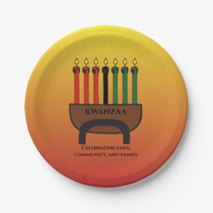 Prato De Papel Placa de Papel das Velas de Kwanzaa