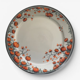 Prato De Papel Placa de Papel de Abóbora de outono