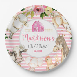 Prato De Papel Placa de papel de aniversário para Fazenda