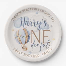 Prato De Papel Placa de papel de balão de ar quente com um primei