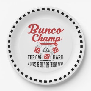 Prato De Papel Placa de papel de Bunco - campeão de Bunco do