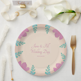 Prato De Papel Placa de Papel de Casamento Personalizada