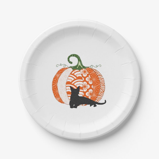 Prato De Papel Placa de papel de festa do Halloween (Frente)