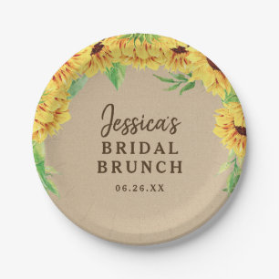 Prato De Papel Placa de papel de girassol