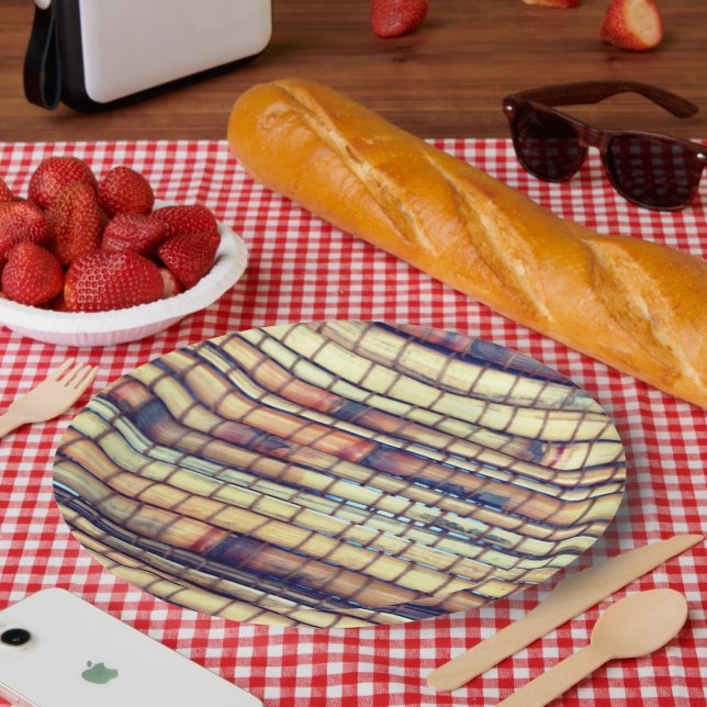 Prato De Papel Placa de papel de Janto de bambu tropical (Piquenique)