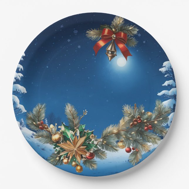 Prato De Papel Placa de Papel de Natal (Frente)