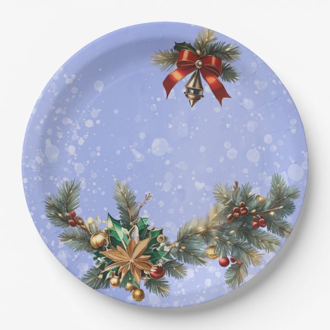 Prato De Papel Placa de Papel de Natal (Frente)