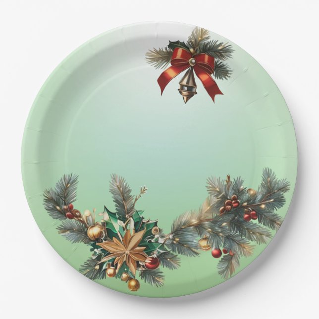 Prato De Papel Placa de Papel de Natal (Frente)