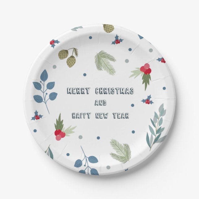 Prato De Papel Placa de Papel de Natal | Dinnerware de Férias Fes (Frente)