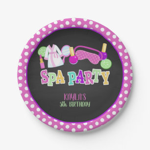 Prato De Papel Placa de Papel de Partido Spa - Personalizada