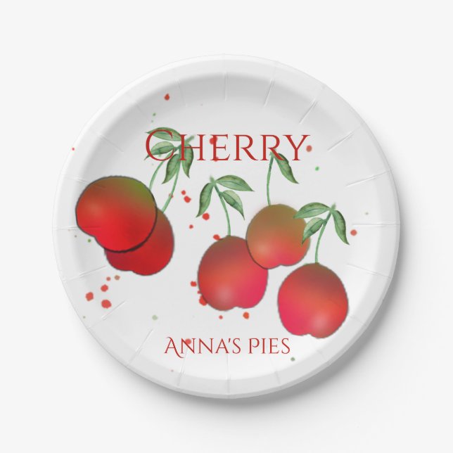 Prato De Papel Placa de Papel de Pedra de Cereja (Frente)