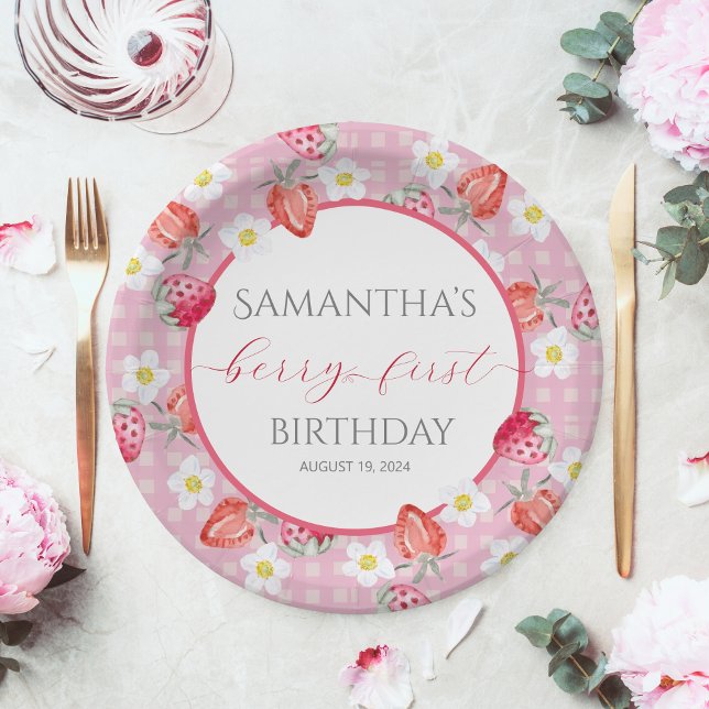 Prato De Papel Placa de papel de primeiro primeiro aniversario Be (Criador carregado)