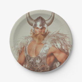 Prato De Papel Placa de Papel de Thor Viking Glam