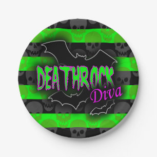 Prato De Papel Placa de Papel Deathrock Diva