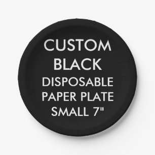 Prato De Papel Placa de papel descartável preta personalizada