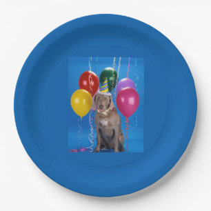 Prato De Papel Placa de papel do cão de Weimaraner do partido
