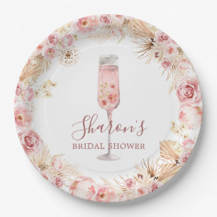 Prato De Papel Placa de papel do Chá de panela Soireiro, Rosa boh