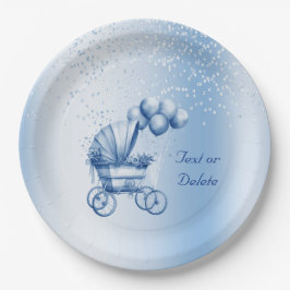 Prato De Papel Placa de papel do cilindro azul