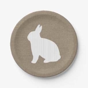 Prato De Papel Placa de papel do coelho de serapilheira