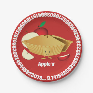 Prato De Papel Placa de papel do dia   de Apple Pi