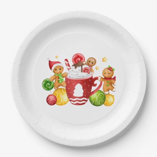 Prato De Papel Placa de papel do Natal (Frente)