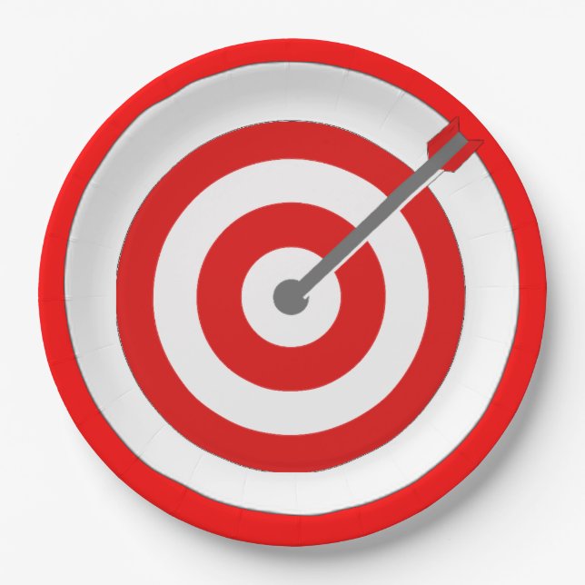 Prato De Papel placa de papel do Touro-olho (Frente)