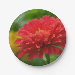 Prato De Papel Placa de papel do Zinnia impressionante