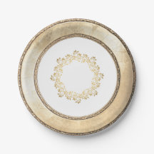 Placa de papel Dourada e elegante