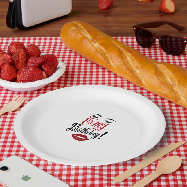 Prato De Papel Placa de Papel - É o meu aniversário (Piquenique)