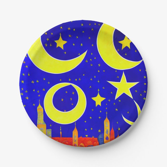 Prato De Papel Placa de papel Eid al-Fitr (Frente)