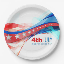 Prato De Papel Placa de papel em 4 de julho
