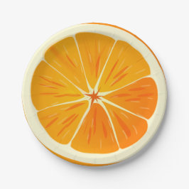 Prato De Papel Placa de papel fina Citrus Orange