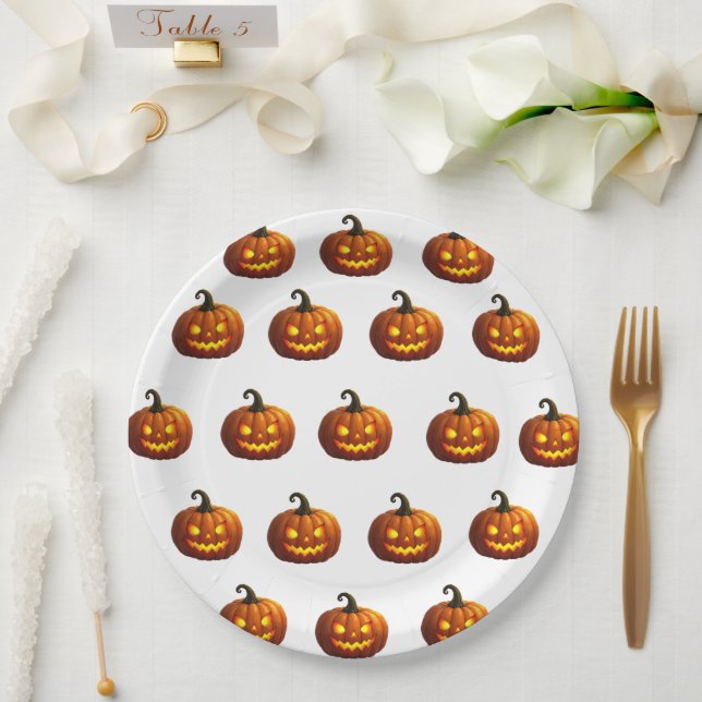 Prato De Papel Placa de papel Halloween (Casamento)