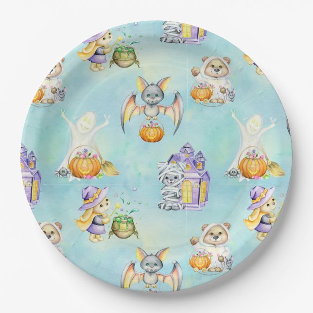 Prato De Papel Placa de papel Halloween (Frente)