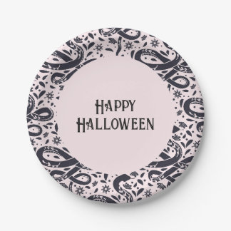 Prato De Papel Placa de papel Halloween com cobra