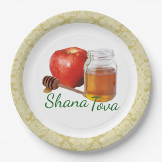 Prato De Papel Placa de papel Hashanah de Maçã