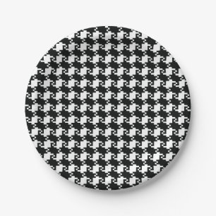 Prato De Papel Placa de papel houndstooth