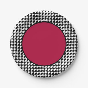 Prato De Papel Placa de papel houndstooth